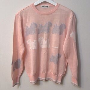 Black and White pastel pink sweater made in Japan size M